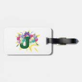 Celebration Monogram Letter J with Balloons ラゲッジタグ (裏面横)