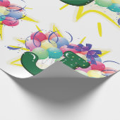Celebration Monogram Letter J with Balloons ラッピングペーパー (角)