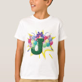 Celebration Monogram Letter J with Balloons Tシャツ (正面)