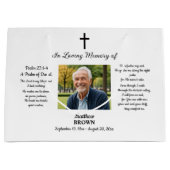 Celebration Of Life 1 Photo Bible Verse  ラージペーパーバッグ (正面)