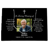 Celebration Of Life 1 Photo Bible Verse  ラージペーパーバッグ (正面)