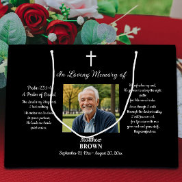 Celebration Of Life 1 Photo Bible Verse  ラージペーパーバッグ