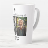 Celebration Of Life 2 Photos Funeral White カフェラテマグ (右アングル)