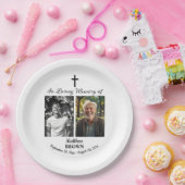 Celebration Of Life 2 Photos Funeral White ペーパープレート (パーティー)