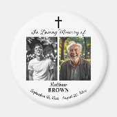 Celebration Of Life 2 Photos Funeral White マグネット (正面)