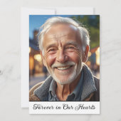 Celebration Of Life 3 Photos Funeral White 招待状 (裏面)