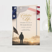 Celebration of Life American Flag Military Funeral プログラム (正面)