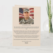 Celebration of Life American Flag Military Funeral プログラム (裏面)