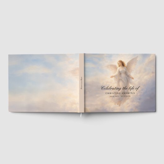  Celebration of Life - Angel Funeral Memorial ゲストブック (全面)