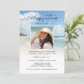 Celebration of Life Beach Photo Funeral 招待状 (スタンド正面)