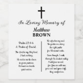 Celebration Of Life Bible Verse Funeral ワインラベル (シングルラベル)
