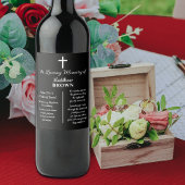 Celebration Of Life Bible Verse Funeral ワインラベル
