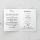 Celebration of Life Black White Memorial Funeral プログラム (内部)