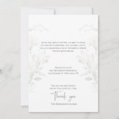 Celebration of Life Calla Lily Funeral Memorial 招待状 (裏面)