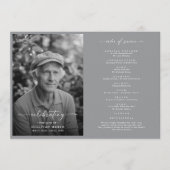 Celebration of Life | Elegant Black & White Photo プログラム (正面)