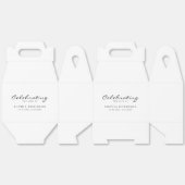 Celebration of Life Elegant Script Funeral フェイバーボックス (見開き)