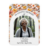 Celebration Of Life Floral Funeral Keepsake マグネット (縦)