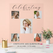 Celebration of Life Funeral 5 Photo Collage アクリルサイン (ウェディング)