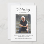 Celebration of Life Funeral Memorial 招待状 (正面)