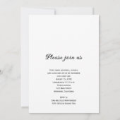 Celebration of Life Funeral Memorial 招待状 (裏面)