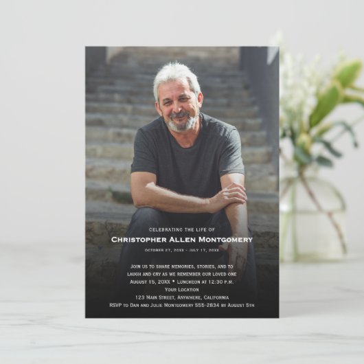 Celebration of Life Funeral Memorial 招待状 (スタンド正面)