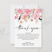 Celebration of Life Funeral Memorial Floral サンキューカード (正面)