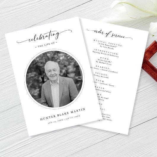 Celebration of Life Funeral Memorial Service Photo プログラム