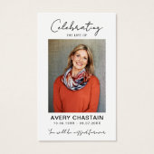 Celebration Of Life Funeral Photo Prayer Cards (正面)