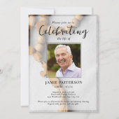 Celebration of Life Funeral Photo Rosary Beads  招待状 (正面)