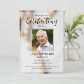 Celebration of Life Funeral Photo Rosary Beads  招待状 (スタンド正面)