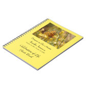 Celebration of Life Guest Book, Yellow Butterfly  ノートブック (左側)