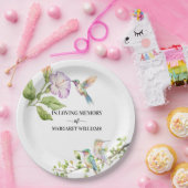 Celebration Of Life Hummingbirds Floral ペーパープレート (パーティー)