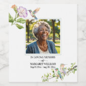 Celebration Of Life Hummingbirds Floral  ワインラベル (シングルラベル)