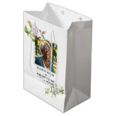 Celebration Of Life Hummingbirds Floral Keepsake ミディアムペーパーバッグ (正面アングル)