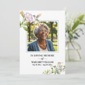 Celebration Of Life Hummingbirds Floral Photo  招待状 (スタンド正面)