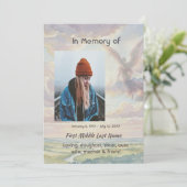 Celebration of Life Invite Angel Sky Clouds 招待状 (スタンド正面)