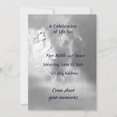Celebration of Life Invite Angel Sky Clouds 招待状 (裏面)