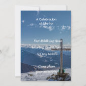 Celebration of Life Invite Crucifix Cross Mountain 招待状 (裏面)