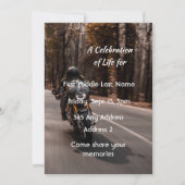 Celebration of Life Invite Motorcycle Biker  招待状 (正面)