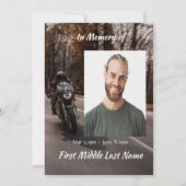 Celebration of Life Invite Motorcycle Biker  招待状 (裏面)