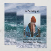 Celebration of Life Invite Ocean Sea Beach 招待状 (正面/裏面)