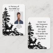 Celebration of Life Keepsake Masculine Stag Deer 名刺 (正面/裏面)