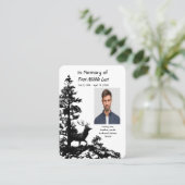 Celebration of Life Keepsake Masculine Stag Deer 名刺 (スタンド正面)