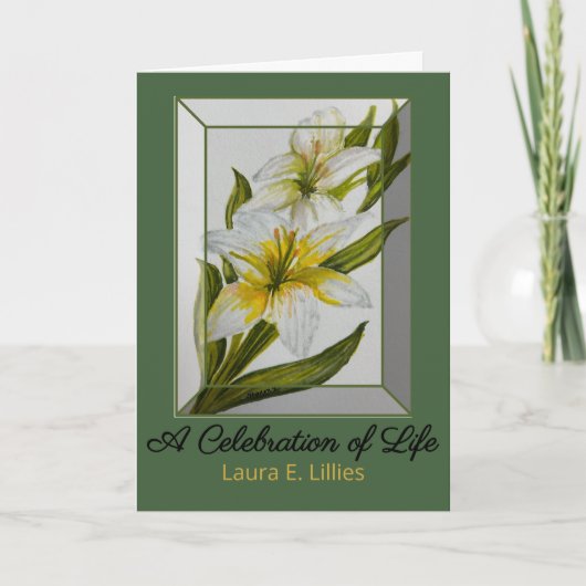 Celebration of Life Lilies Watercolor Program プログラム (正面)