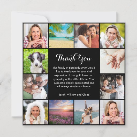 Celebration of Life Memorial 12 Photo サンキューカード (正面)