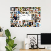  Celebration of Life Memorial 64 Photo Collage ポスター (ホームオフィス)