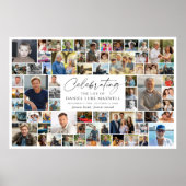  Celebration of Life Memorial 64 Photo Collage ポスター (正面)