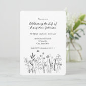 Celebration of Life Memorial Card with Photo 招待状 (スタンド正面)