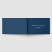 Celebration of Life Memorial–Elegant Minimal Blue ゲストブック (全面)
