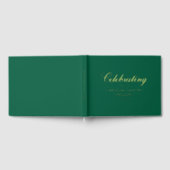 Celebration of Life Memorial–Elegant Minimal Green ゲストブック (全面)